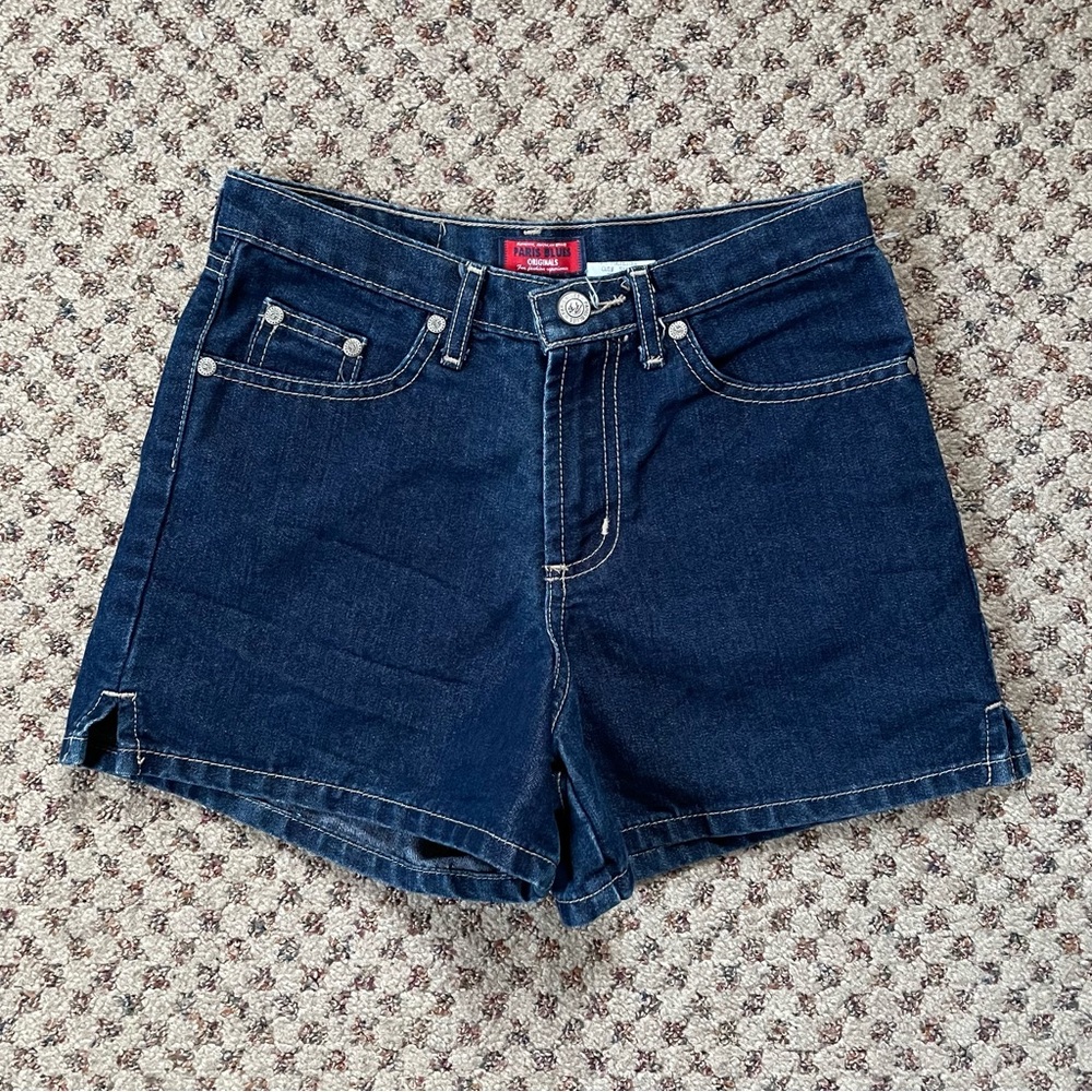 vintage paris blues high waisted denim shorts